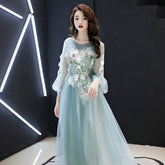 Green Fantasy Fairy Prom Dresses Summer Wedding Dresses